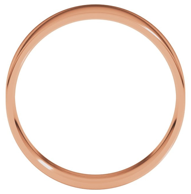 14K Yellow Or White Or Rose Gold Or Sterling Silver Or Platinum Ultra-Lightweight Comfort-Fit Flat Band