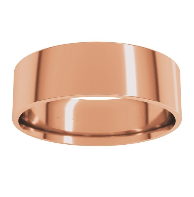 14K Yellow Or White Or Rose Gold Or Sterling Silver Or Platinum Ultra-Lightweight Comfort-Fit Flat Band