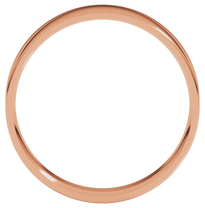 10K Yellow Or White Or Rose Gold Ultra-Lightweight Comfort-Fit Flat Band