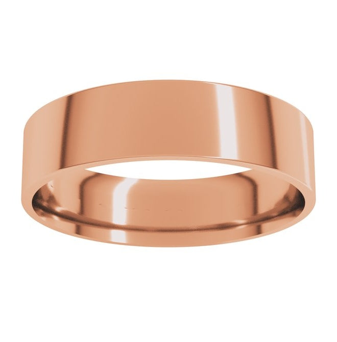 10K Yellow Or White Or Rose Gold Ultra-Lightweight Comfort-Fit Flat Band
