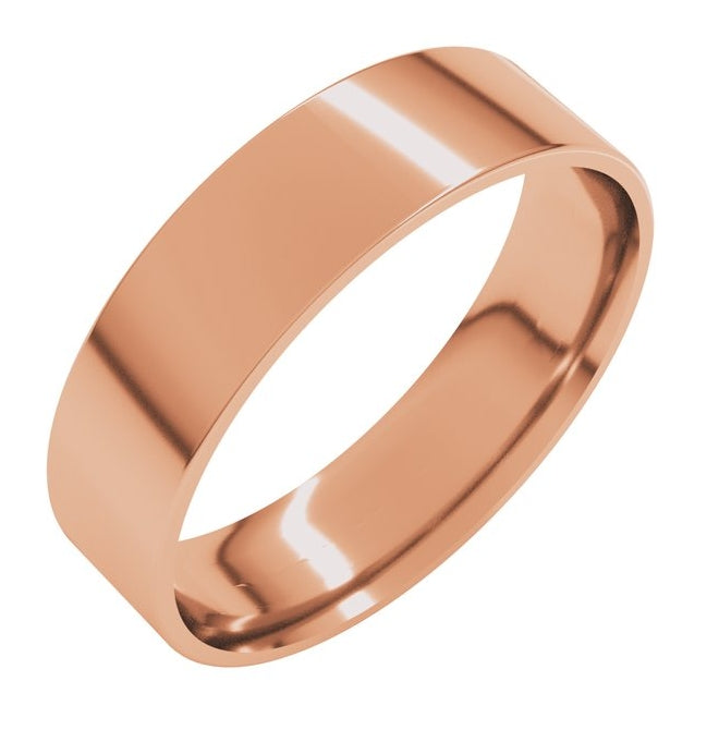 10K Yellow Or White Or Rose Gold Ultra-Lightweight Comfort-Fit Flat Band