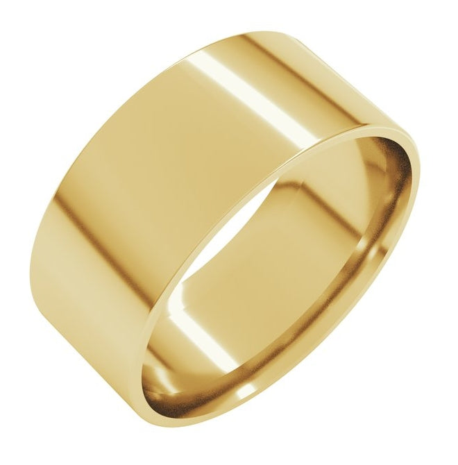 14K Yellow Or White Or Rose Gold Or Sterling Silver Or Platinum Ultra-Lightweight Comfort-Fit Flat Band