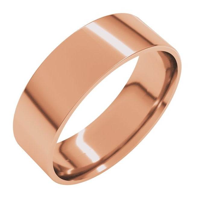 14K Yellow Or White Or Rose Gold Or Sterling Silver Or Platinum Ultra-Lightweight Comfort-Fit Flat Band