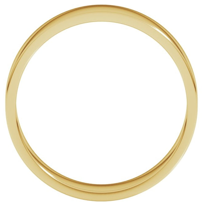 14K Yellow Or White Gold Or Sterling Silver Lightweight Flat Band