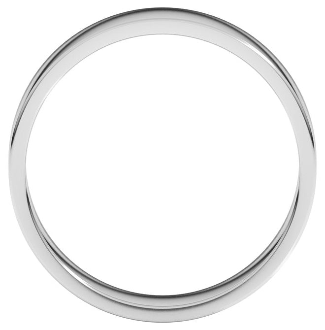 14K Yellow Or White Gold Or Sterling Silver Lightweight Flat Band
