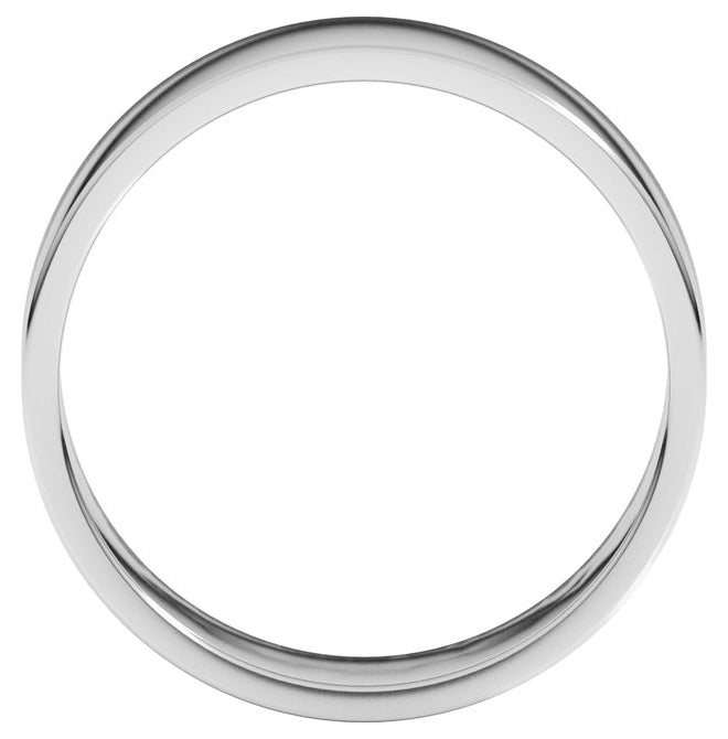 14K Yellow Or White Gold Or Sterling Silver Lightweight Flat Band