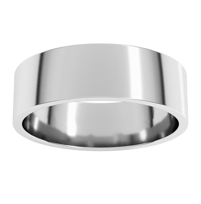 14K Yellow Or White Gold Or Sterling Silver Lightweight Flat Band