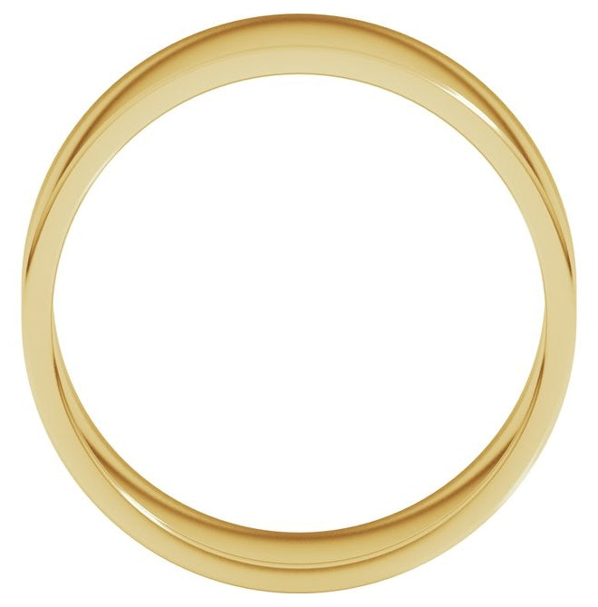 14K Yellow Or White Gold Or Sterling Silver Lightweight Flat Band