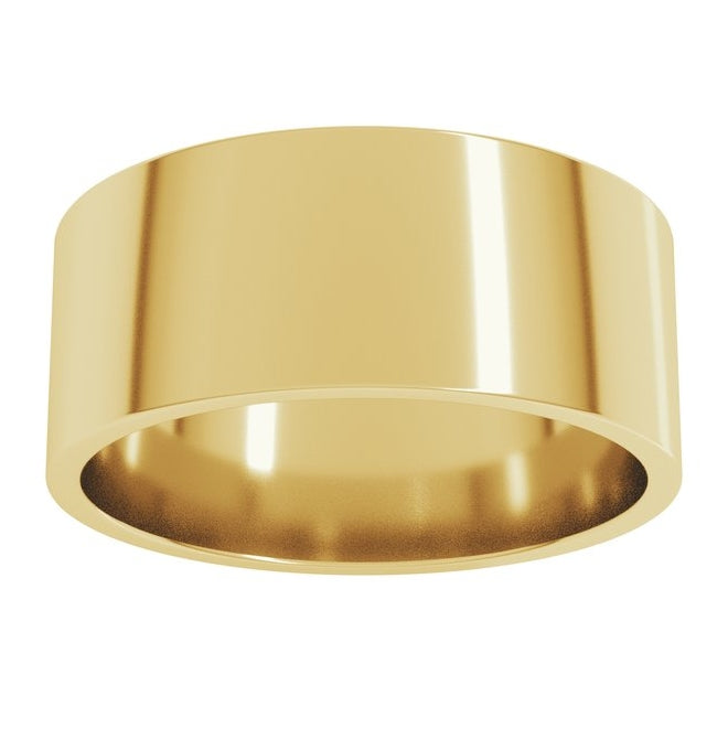 14K Yellow Or White Gold Or Sterling Silver Lightweight Flat Band