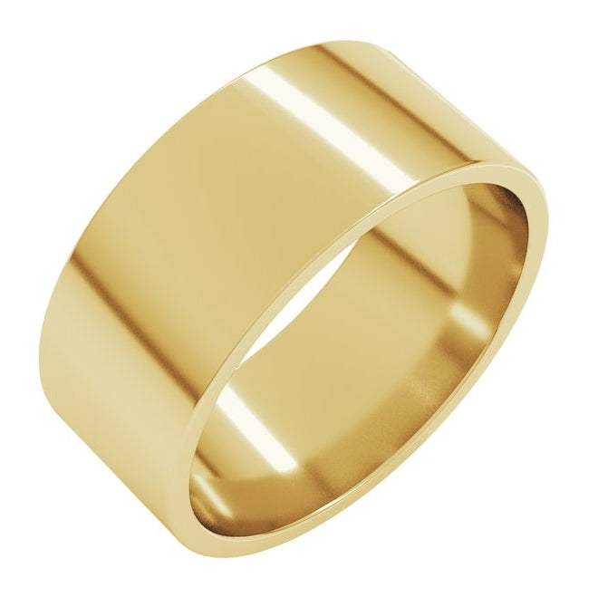 14K Yellow Or White Gold Or Sterling Silver Lightweight Flat Band