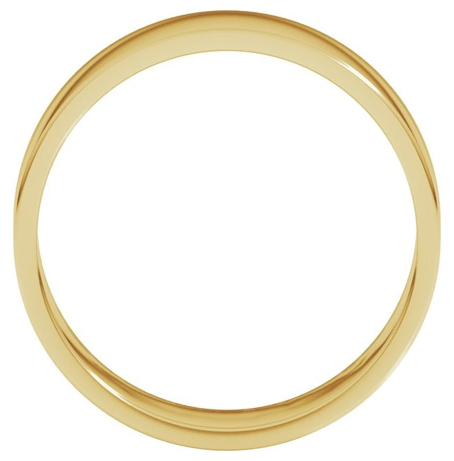 14K Yellow Or White Gold Or Sterling Silver Lightweight Flat Band