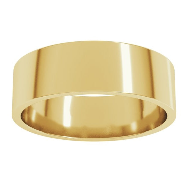 14K Yellow Or White Gold Or Sterling Silver Lightweight Flat Band