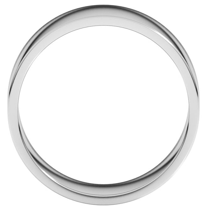 14K Yellow Or White Gold Or Sterling Silver Lightweight Flat Band