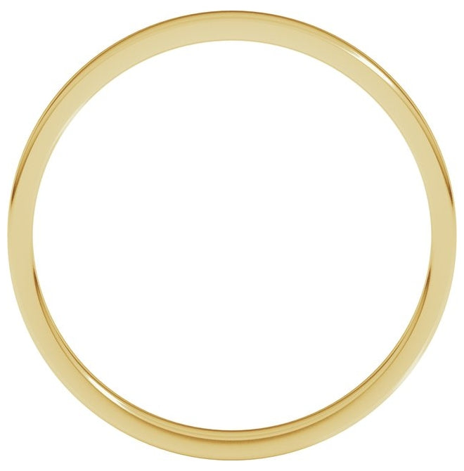 14K Yellow Or White Gold Or Sterling Silver Lightweight Flat Band
