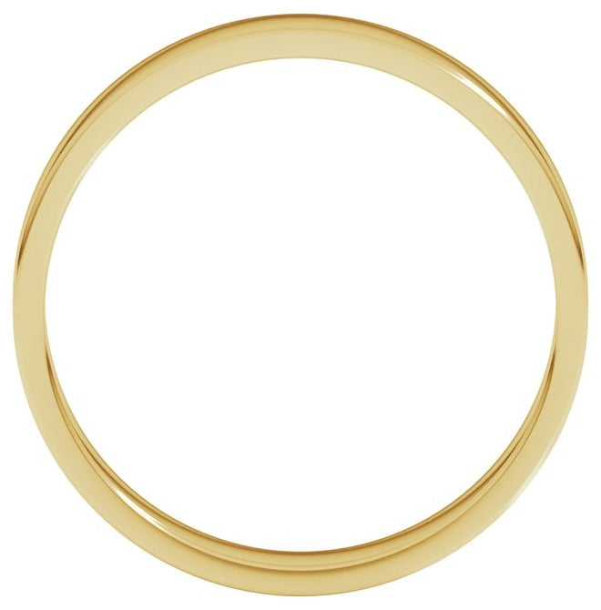 14K Yellow Or White Gold Or Sterling Silver Lightweight Flat Band