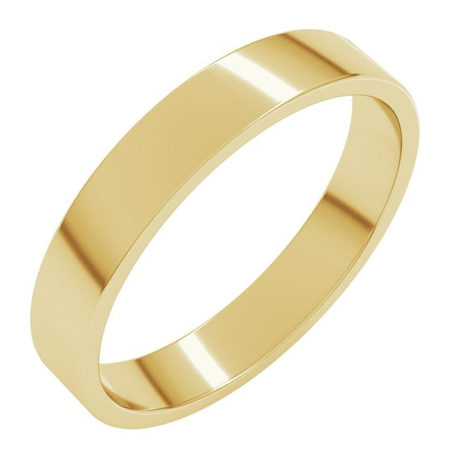 14K Yellow Or White Gold Or Sterling Silver Lightweight Flat Band