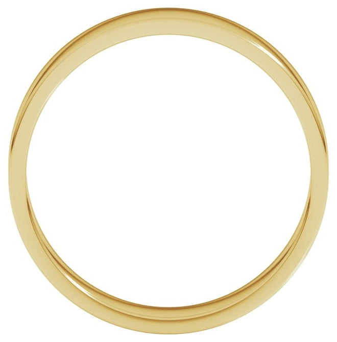 14K Yellow Or White Gold Or Sterling Silver Lightweight Flat Band