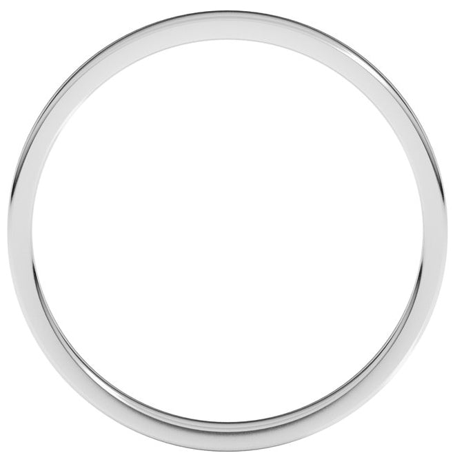 14K Yellow Or White Gold Or Sterling Silver Lightweight Flat Band
