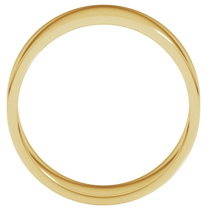 14K Yellow Or White Gold Or Sterling Silver Lightweight Flat Band