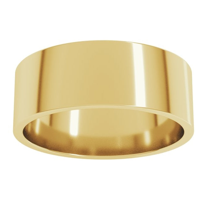 14K Yellow Or White Gold Or Sterling Silver Lightweight Flat Band