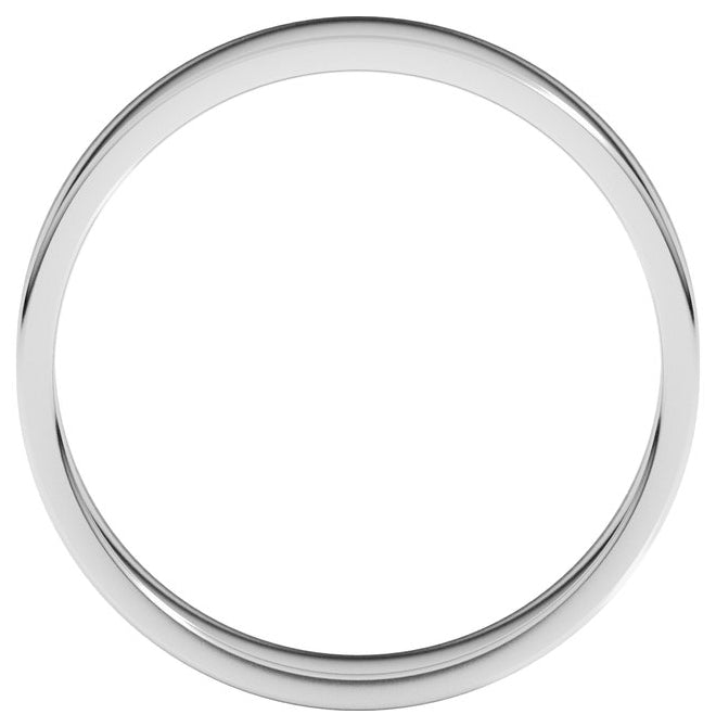 14K Yellow Or White Gold Or Sterling Silver Lightweight Flat Band