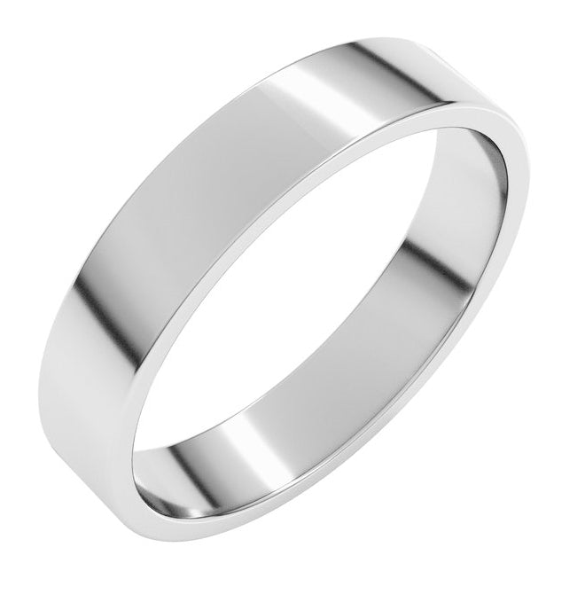 14K Yellow Or White Gold Or Sterling Silver Lightweight Flat Band