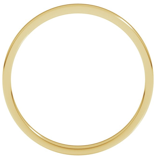 14K Yellow Or White Gold Or Sterling Silver Lightweight Flat Band