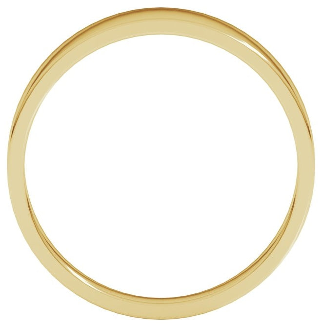 14K Yellow Or White Gold Lightweight Tapered Flat Band