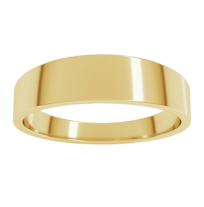 14K Yellow Or White Gold Lightweight Tapered Flat Band