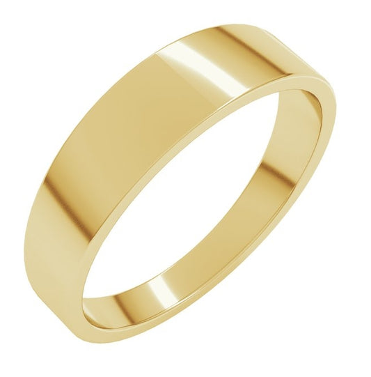 14K Yellow Or White Gold Lightweight Tapered Flat Band