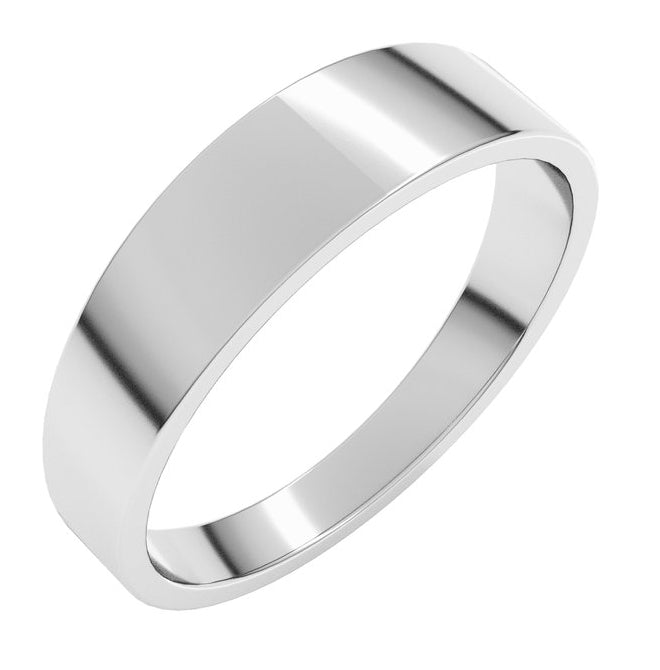 14K Yellow Or White Gold Lightweight Tapered Flat Band