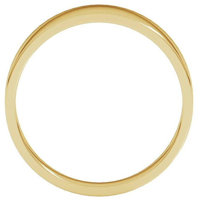 14K Yellow Or White Gold Lightweight Tapered Flat Band