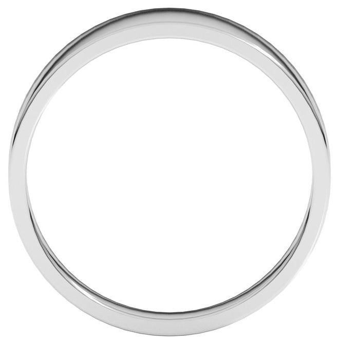 14K Yellow Or White Gold Lightweight Tapered Flat Band