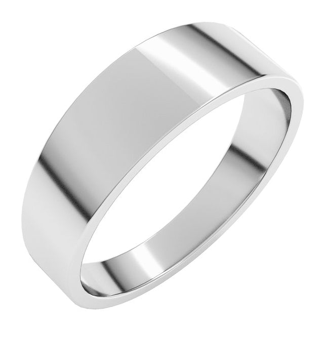 14K Yellow Or White Gold Lightweight Tapered Flat Band