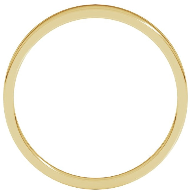 14K Yellow Or White Gold Lightweight Tapered Flat Band