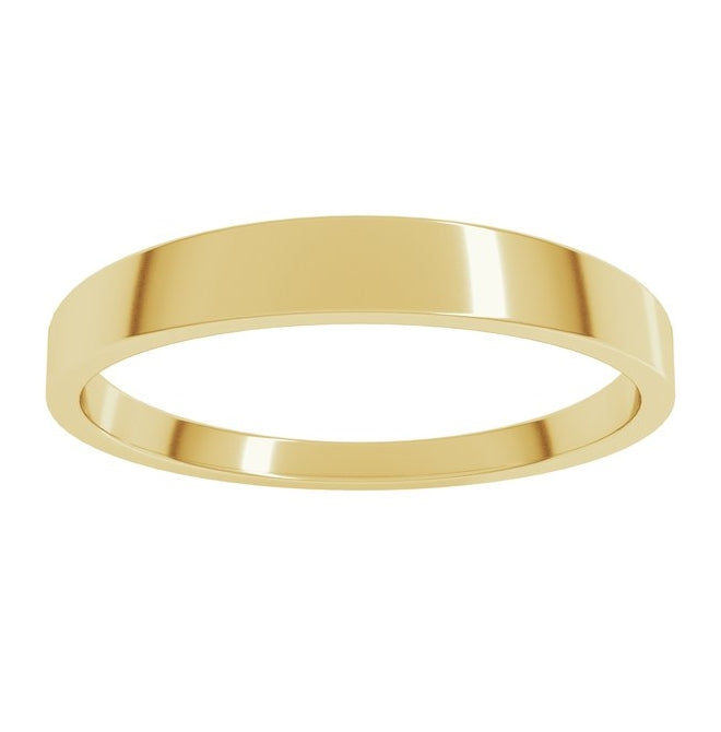 14K Yellow Or White Gold Lightweight Tapered Flat Band