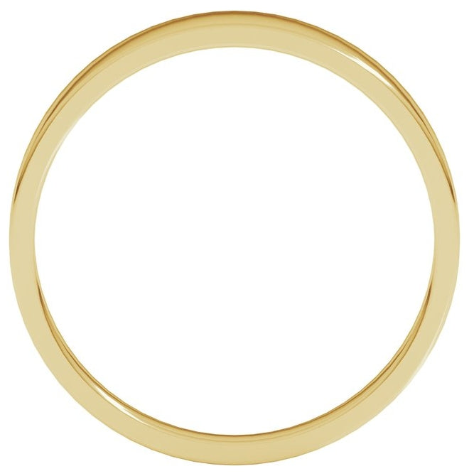 14K Yellow Or White Gold Lightweight Tapered Flat Band