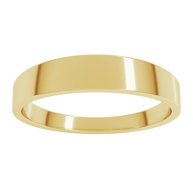 14K Yellow Or White Gold Lightweight Tapered Flat Band