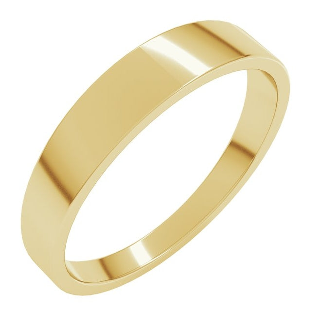 14K Yellow Or White Gold Lightweight Tapered Flat Band