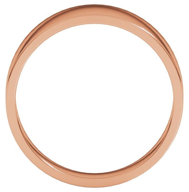 14K Yellow Or White Gold Lightweight Tapered Flat Band
