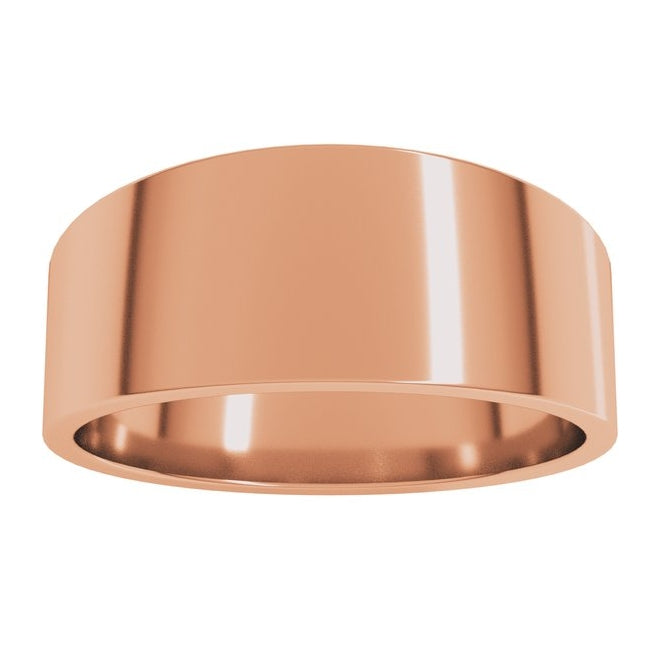 14K Yellow Or White Gold Lightweight Tapered Flat Band