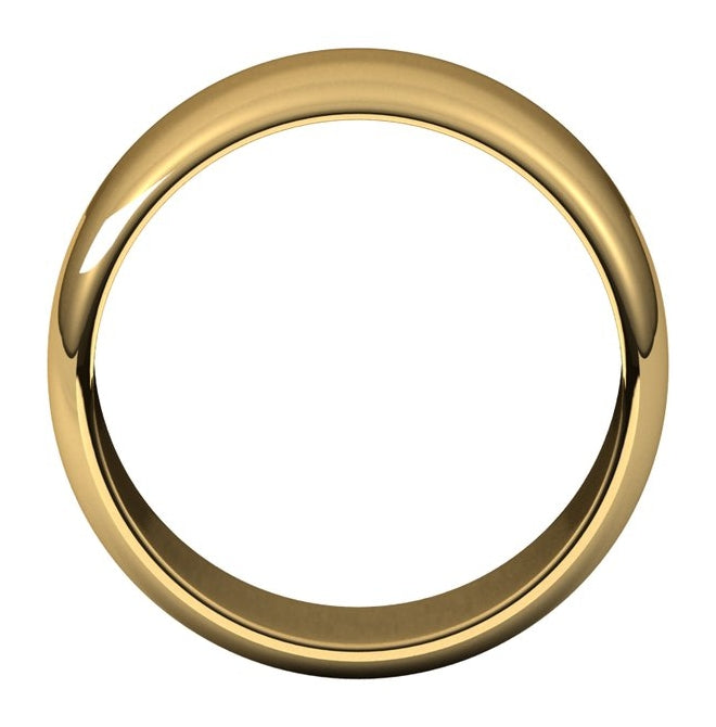 10K Yellow Gold Half Round Band