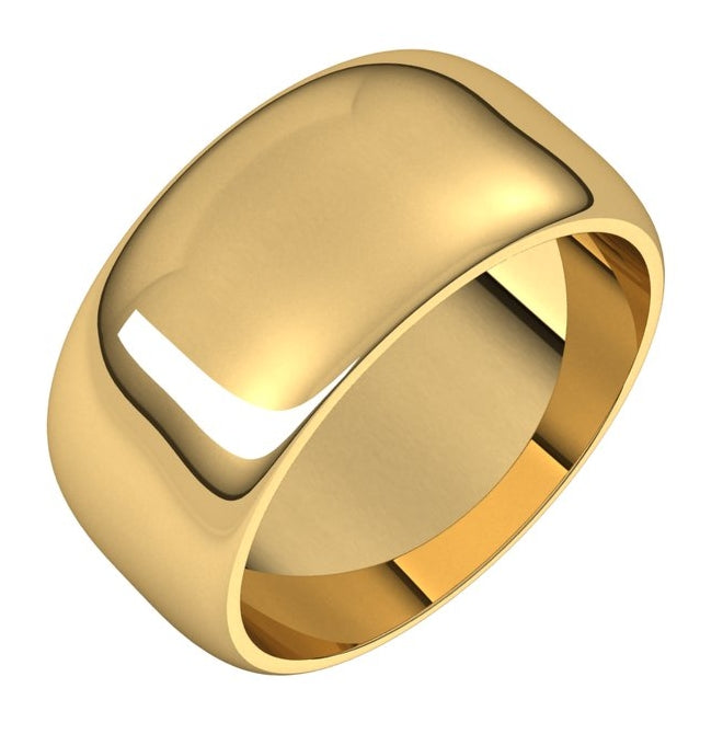 10K Yellow Gold Half Round Band