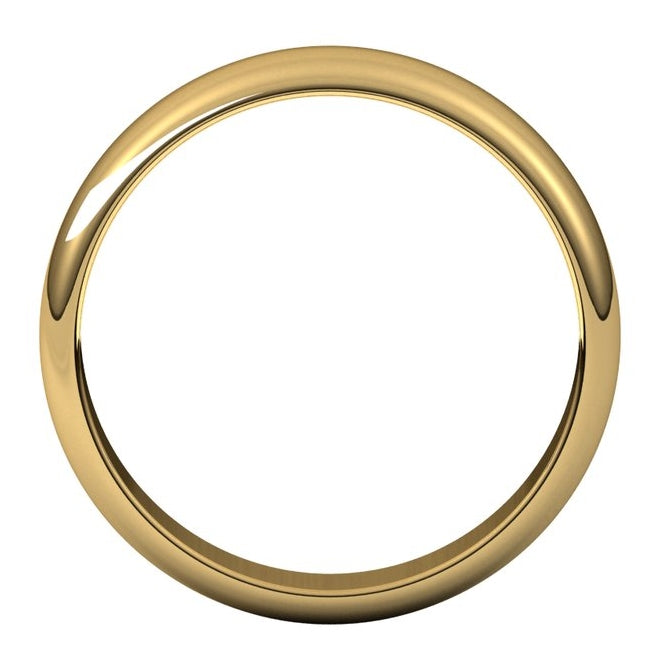 10K Yellow Gold Half Round Band