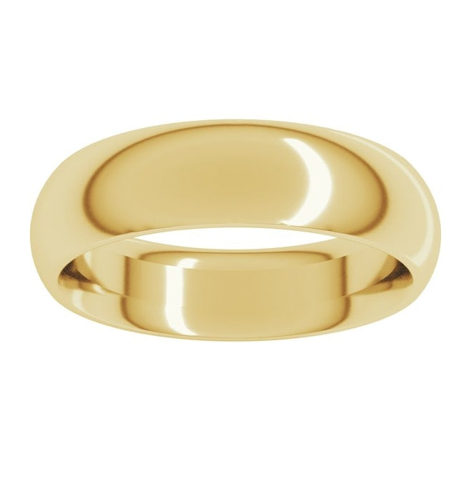 10K Yellow Or White Gold Comfort-Fit Half Round Band