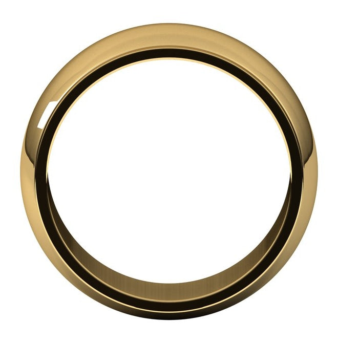14K Yellow Or White Gold 9 mm Stepped-Edge Half Round Band