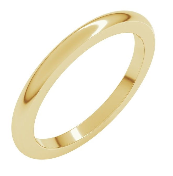 14K Yellow Or White Gold Heavyweight Half Round Band