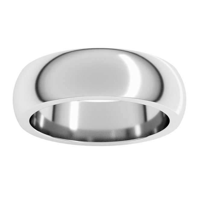 14K Yellow Or White Gold Heavyweight Half Round Band