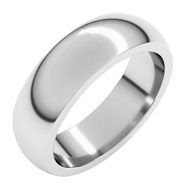 14K Yellow Or White Gold Heavyweight Half Round Band