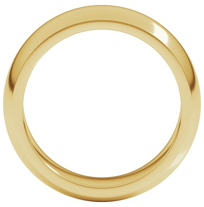 14K Yellow Or White Gold Heavyweight Half Round Band